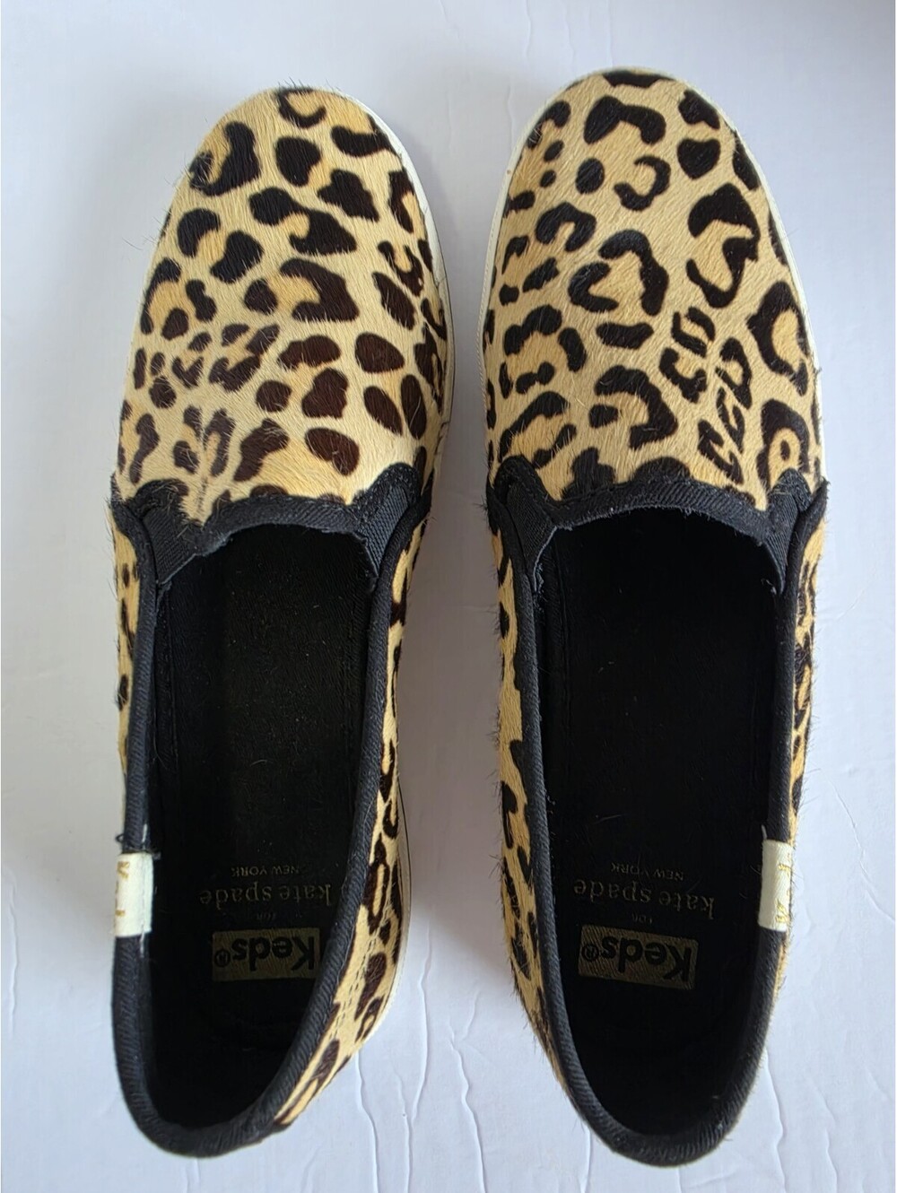 Women's Keds Kate Spade Haircalf Leopard Sneakers size 8